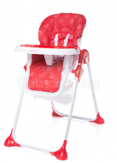4 Baby Decco Art. Raudona maitinimo kėdė
