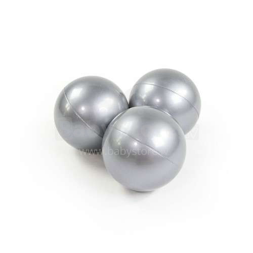 Meow Extra Balls  Art.104243 Silver  Мячики для сухого бассейна  Ø 7 cm, 50 шт.