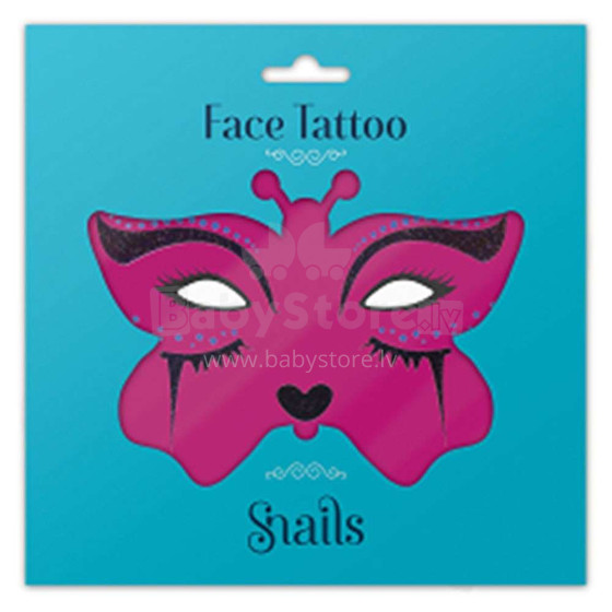 Sraigės veido tatuiruotės „Midnight Cat Art.0408“ veido lipdukai