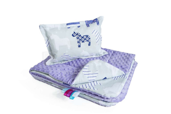 Baby Love  Art.104600 Minky Set Комплект белья  - мягкое двухсторонее одеяло-пледик из микрофибры + подушка