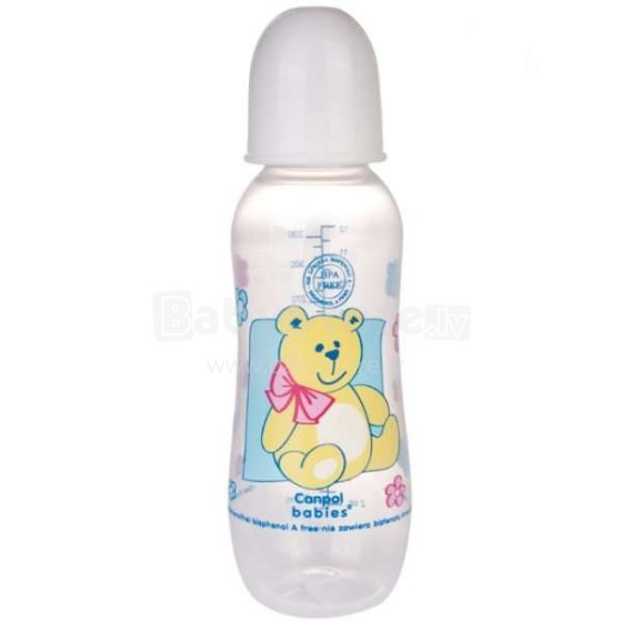 Canpol Babies Art.59/205 Plastmasas pudelīte BPA Free, ar silikona knupīti ,330 ml