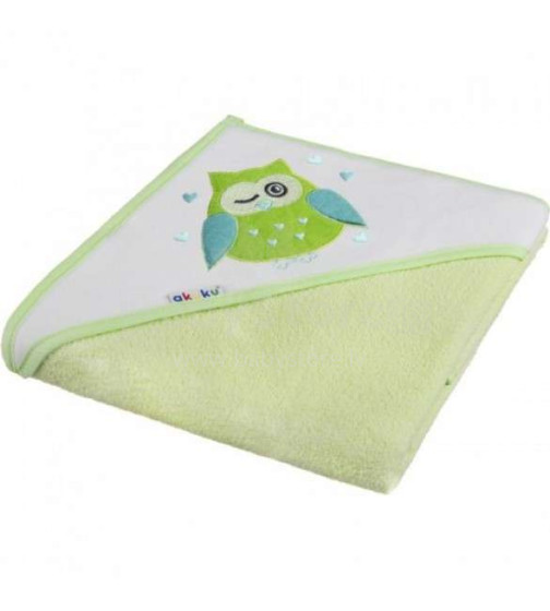 Akuku Sowka Art.A1234 Green Baby towel (80x80 cm)