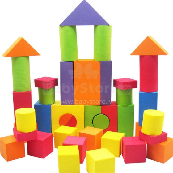 BebeBee Eva Blocks Art.294516 Мягкий конструктор строительные кубики （42шт)