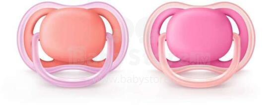„Philips Avent Ultra Air Art.SCF245 / 22“ klasikiniai silikoniniai masalai, 6-18 mėn Be BPA (2 vnt.)