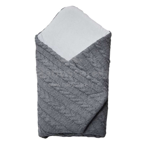 Eko Swaddle Blanket Art.RO-11 Grey  mazuļu konvertiņš 75x75 cm