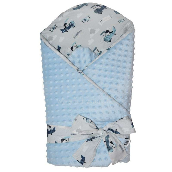 Eko Minky Blanket Art.RO-17  kokvilnas multifunkcionāls konvertiņš sedziņa izrkastīšanai ar kokosa matraci (jaundzimušajām)  75x75 cm