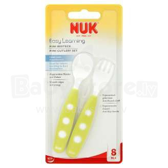 NUK Mini Cutlery Set Art.SE35 Bērnu galda piederumu komplekts 2 gab. no 8 mēn.