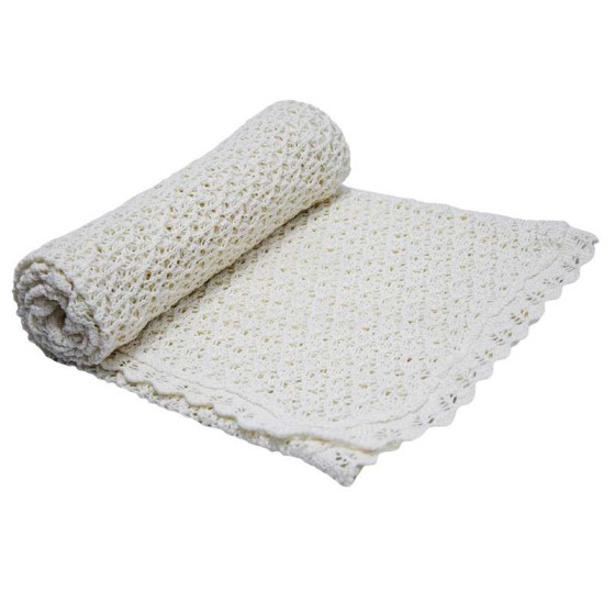 Eko Blanket Art.PLE-06 Ecru Детское хлопковое одеяло/плед 90x90cм