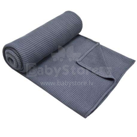 „Eko“ bambuko antklodė Art.PLE-36 Pilka minkštos medvilnės antklodė (pledas) 100x80cm