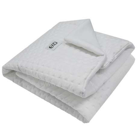 Eko Blanket  Art.PLE-51 White  Мягкое двухсторонее одеяло-пледик 75x100см