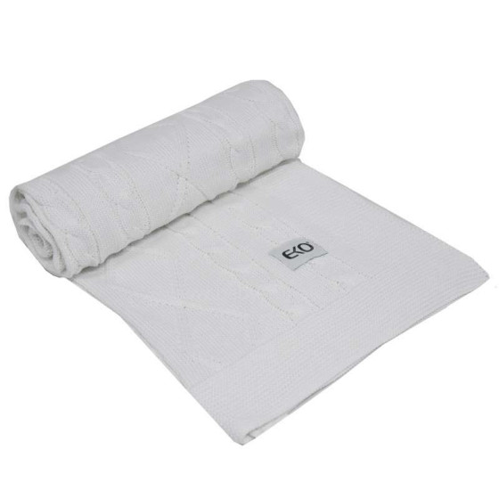 „Eko“ antklodė Art.PLE-62 balta minkštos medvilnės antklodė (languota) 80x100cm