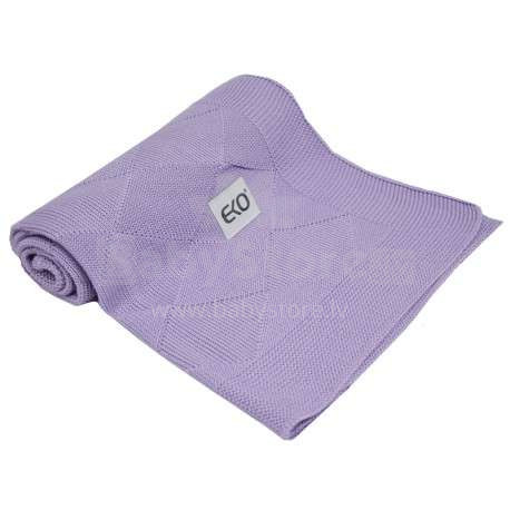 „Eko“ antklodė Art. PLE-63 Violetinė minkštos medvilnės antklodė (languota) 80x100cm