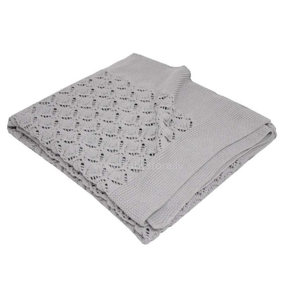 Eko Blanket Art.PLE-68 Grey Mīkstā kokvilnas sedziņa (plediņš) 80x100cm