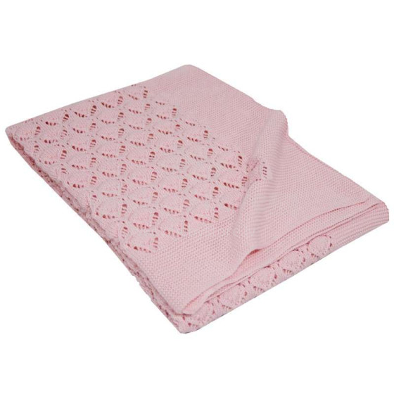 Eko Blanket Art.PLE-68 Pink Детское хлопковое одеяло/плед 80x100cм