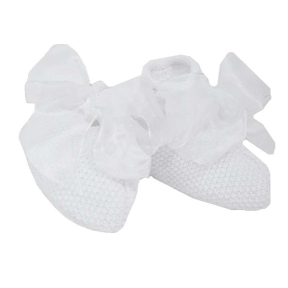 Eko Shoes Art.CHRZ-55 White  Детские пинетки для крещения 100% хлопок