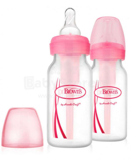 Dr.Browns Wide Neck Options Art.SB42305-ESX Pink  Антиколиковая бутылочка для кормления, 2x120мл