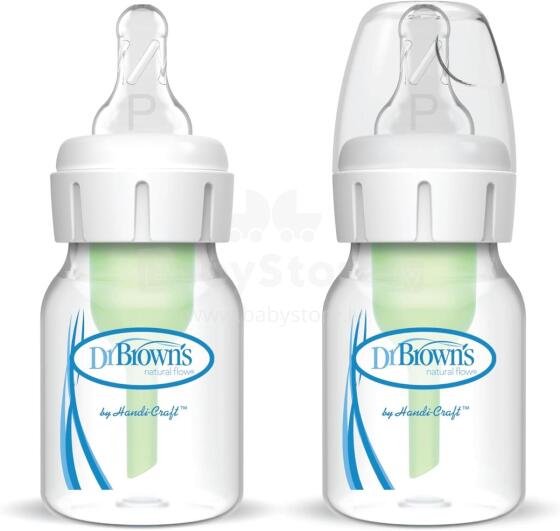 Dr. Brown’s Natural Flow® Options+™ PP Narrow Art.SB2200-P3 Buteliukas neišnešiotiems ir naujagimiams su žinduku, 60 ml,2psc