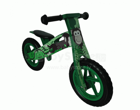 Aga Design Art.106904 Monkey New Детский велосипед/бегунок с резиновыми колёсами