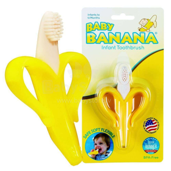 Baby Banana Toothbrush Banana Art.BR003  Zobu birste-graužamais