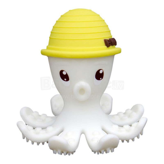Mombella Octopus Teether Toy  Art.P8032 Lemon Прорезыватель для зубов Осьминог