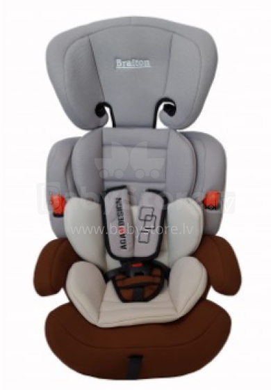 „Aga Design'18 Brighton Grey / Brown Art“ 107755 automobilinė kėdutė nuo 9-36 kg