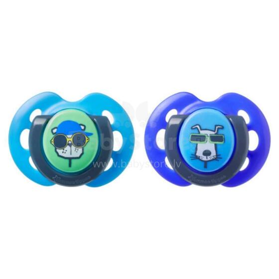 „Tommee Tippee“ art. 43335795 Ortodontinis silikoninis čiulptukas Fun Style 0-6 mėn. (2 vnt.)