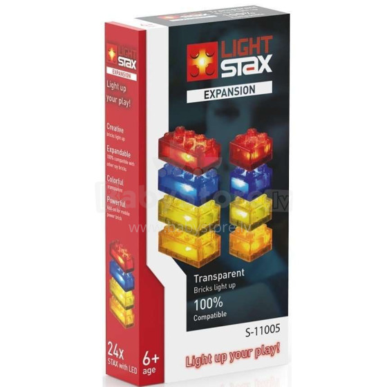 „Stax“ šviesos išplėtimas Art.LS-S11005 Konstruktorius su LED apšvietimu, 24vnt