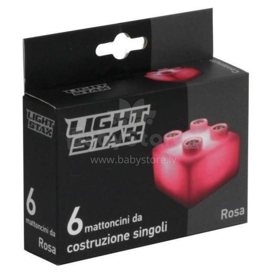 Stax Light  Art.LS-M04008 Pink Konstruktors ar LED apgaismojumu,6gab