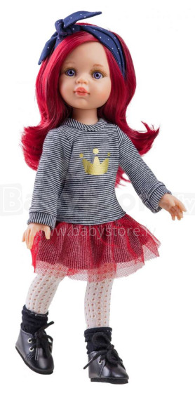 Paola Reina Dasha Art.04513   Модная виниловая кукла с шёлковыми волосами и ванильным ароматом, ручная работа