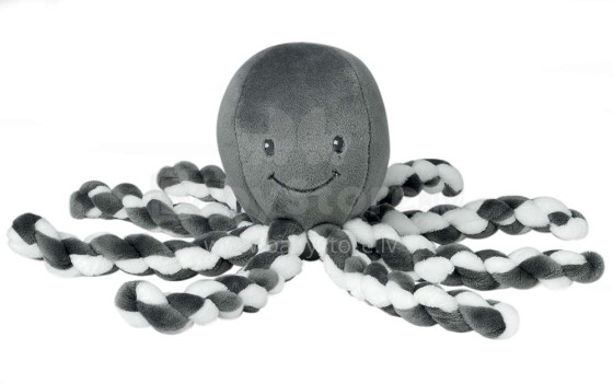 Nattou Lapidou Octopus Art.878739 Anthracite Mīkstā rotaļlieta Astoņkājis