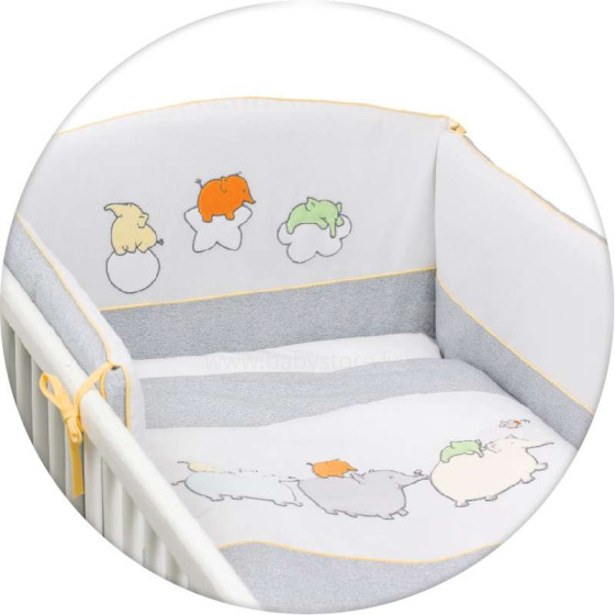 Ceba Baby Art.W-801-074-260 Kokvilnas gultas veļas komplekts no 3 daļām