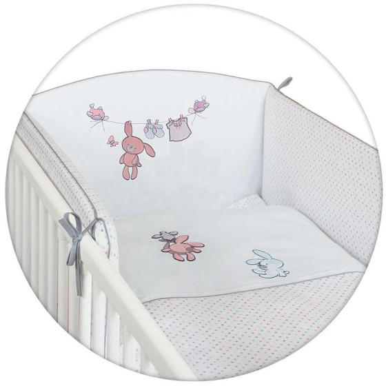 Ceba Baby Art.W-801-068-100 Kokvilnas gultas veļas komplekts no 3 daļām