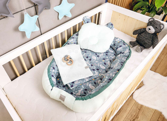 La bebe™ Babynest Set  Art.109004  White Комплект гнездышко – кокон,одеялко,подушка