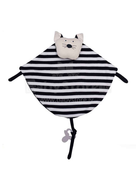 Wooly Organic Comforter Cat  Art.T-82-C-03 Augstākas kvalitātes - Eko kokvilnas Miega lupatiņa аr grabuli , (100% dabisks)