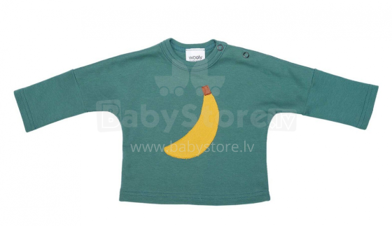 „Wooly“ organinis menas. 109157 „Sea Pine“ kūdikio medvilniniai marškinėliai ilgomis rankovėmis, 100% organinės medvilnės