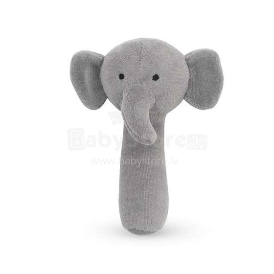 Jollein Rattle Elephant Art.039-001-65325  Детская мягкая погремушка с пищалкой