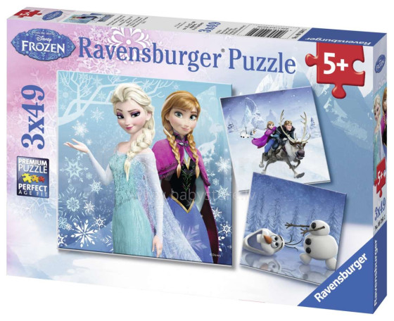 Ravensburger Puzzle Frozen Art. 092642V Пазлы 3в1 Ледяное сердце