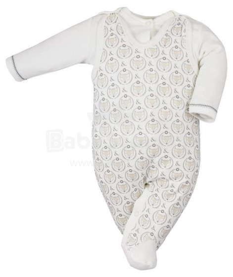 „Koala Lisek Art.3862“ medvilninis vaikų rinkinys (kūdikių marškiniai ir roplys su sagomis)