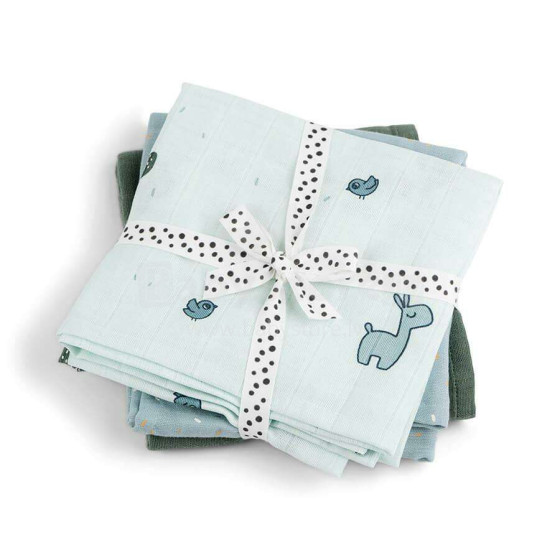 Done by Deer Burp cloth 3-pack, Lalee Blue