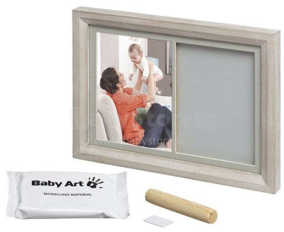 Art for baby Art.1103159  Hand and Foot Print Grey  Divdaļīgs Ramītis uz sienam
