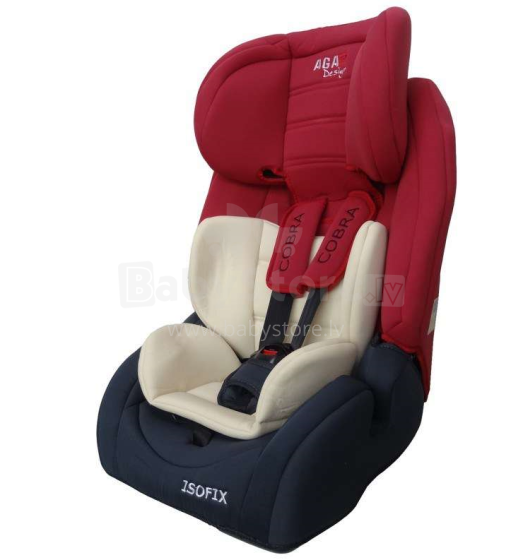 Aga Design Cobra Isofix Art.YB706A Raudona vaiko automobilinė kėdutė 9-36kg