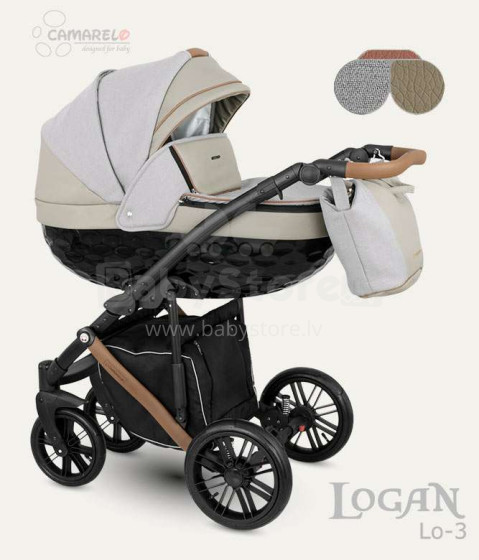 „Camarelo Logan Art.LO-3“ universalus vaikų vežimėlis trys viename