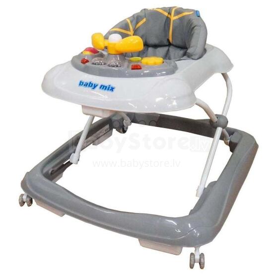 BabyMix Baby Walker Art.39121 Graphit/Orange Interactive Walker“