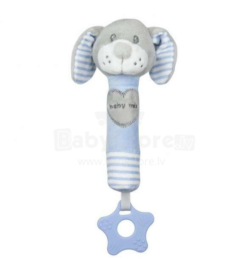 Baby Mix Dog Art. 40849 детская мягкая погремушка с пищалкой