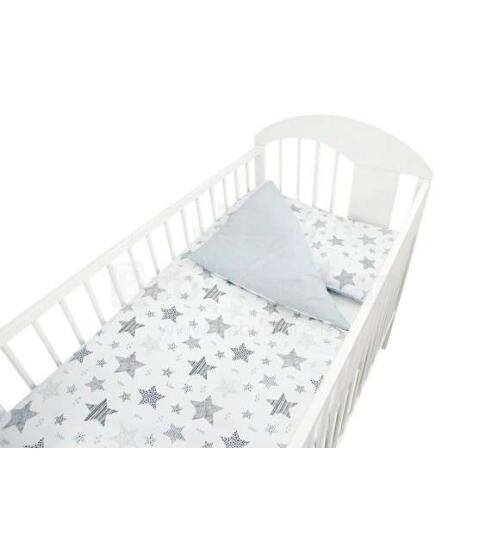 Inkarai NEW STARS pilka K-2 (120x90) Medvilninė patalynės komplektas iš 2 dalių