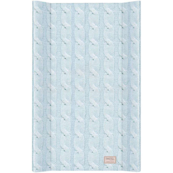 Ceba Baby Strong Art.110936 Pastel Collection Cable Blue Pārtinamais matracis ar cietu pamatni + stiprinājumi gultiņai (80x50cm)
