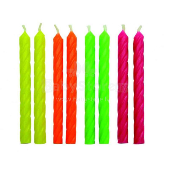 Neoninė žvakė Art.111062 Tortinės žvakės, 24 vnt