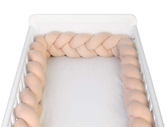 YappyKids Gum Art.111247 Beige  Плетёный бортик-охранка (косичка) для детской кроватки  240 см