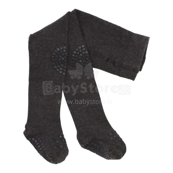„Gobabygo“ ropojančios pėdkelnės 1111308 tamsiai pilkos „Melange“ spalvos pėdkelnės vaikams su šliaužiančia ABS (ne nuožulnios)