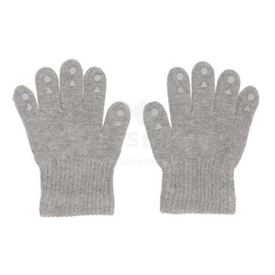 Gobabygo Grip Gloves Art.111315 Grey Melange Тёплые детские перчатки